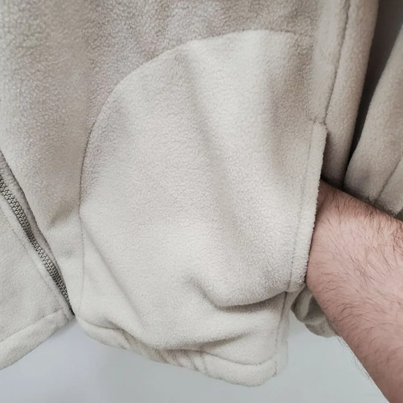 Due North Canada Cream Vancouver Full Zip Mock Neck Fleece Tourist Sweater S - Picture 3 of 8